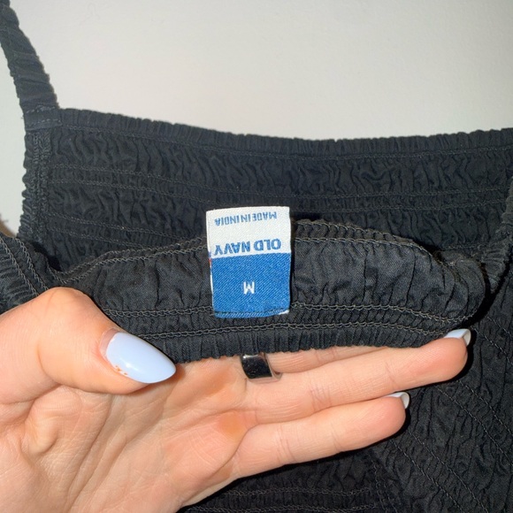 Old Navy Black Smocked Midi Dress - Picture 3 of 3